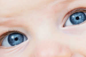 putting contact lenses on baby